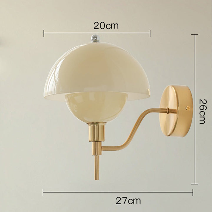 Mushroom Wall Lamp Cream