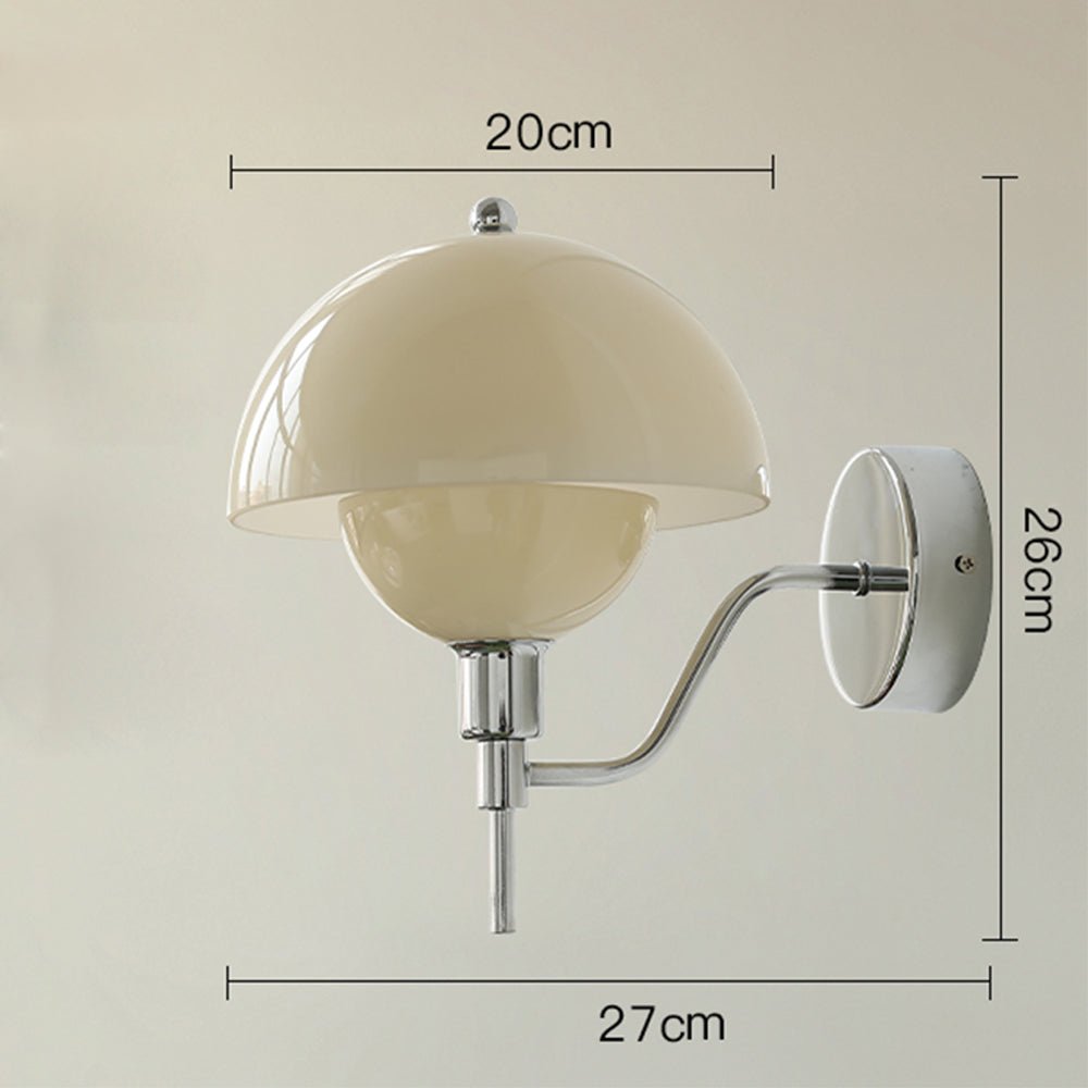 Mushroom Wall Lamp Cream