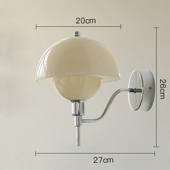 Mushroom Wall Lamp Cream