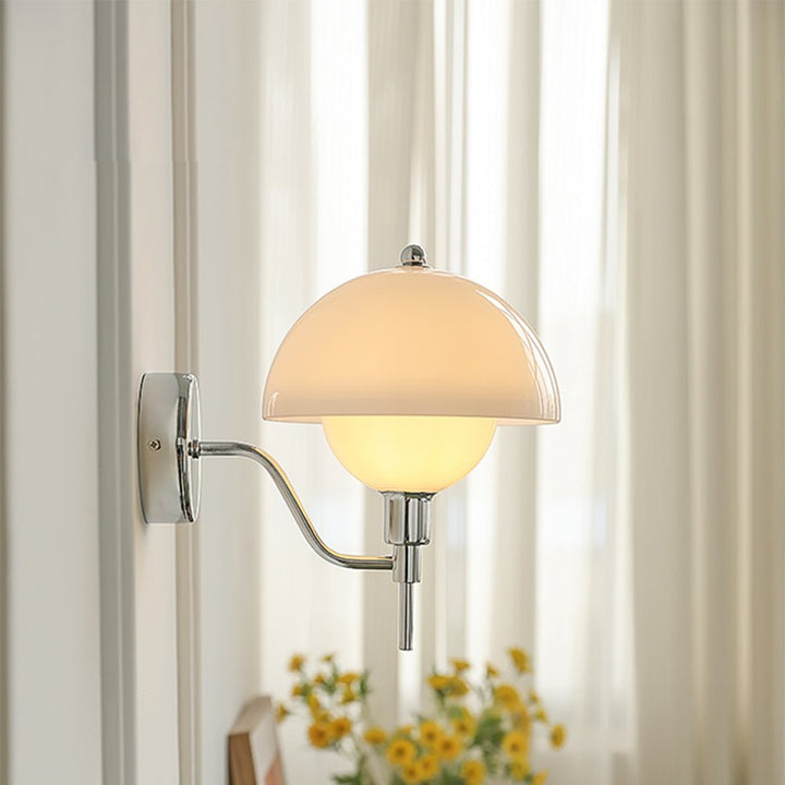 Mushroom Wall Lamp Cream
