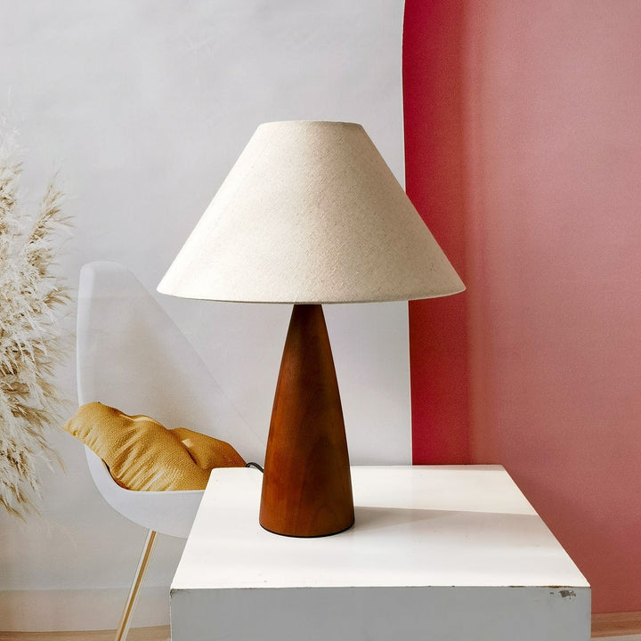 Solid Wood Table Lamp in Century Style