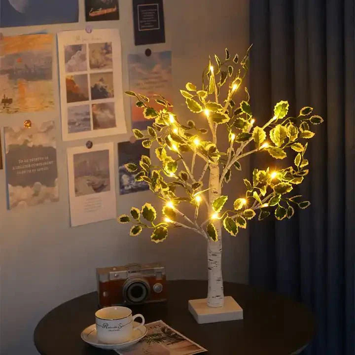 LED Christmas Tree Green Leaves Lighting