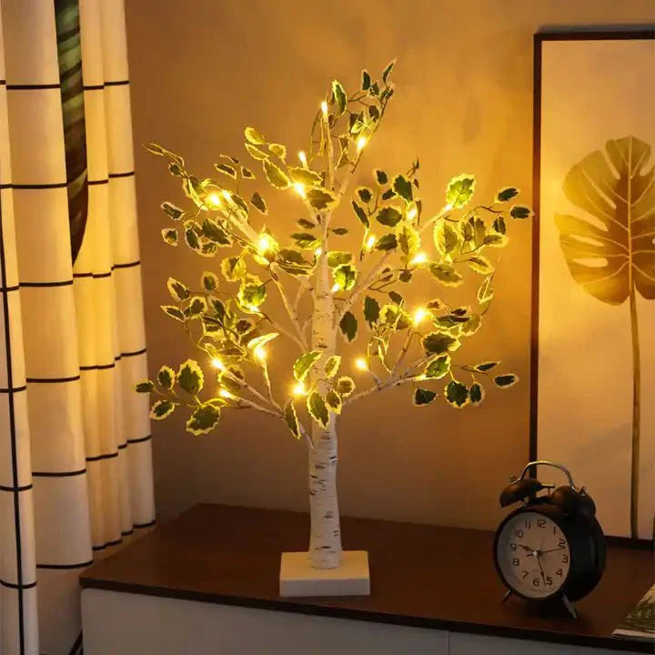 LED Christmas Tree Green Leaves Lighting