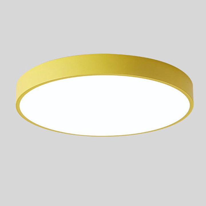 Scandinavian Wooden Macaron Round Ceiling Lamp