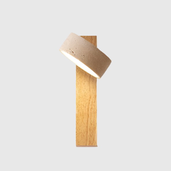 Wabi Sabi Travertine Wall Lamp Broken White