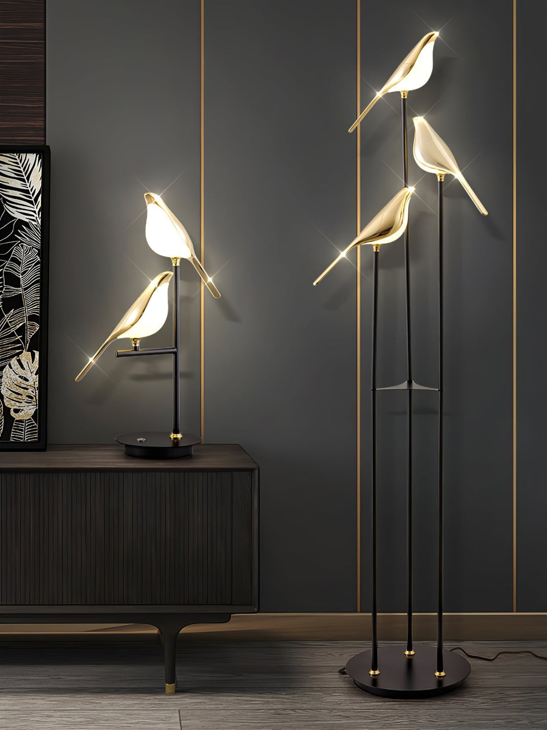 Magpie Perch Torch Lamp Floor Lamp