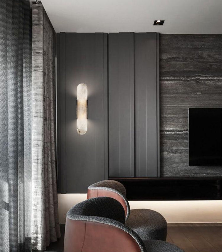 Wall Lamp Melange Elongated Alabaster