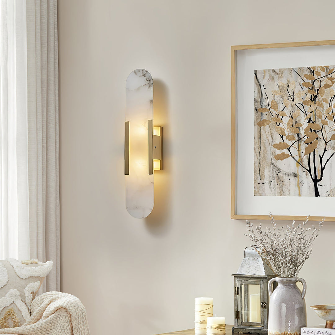 Wall Lamp Melange Elongated Alabaster