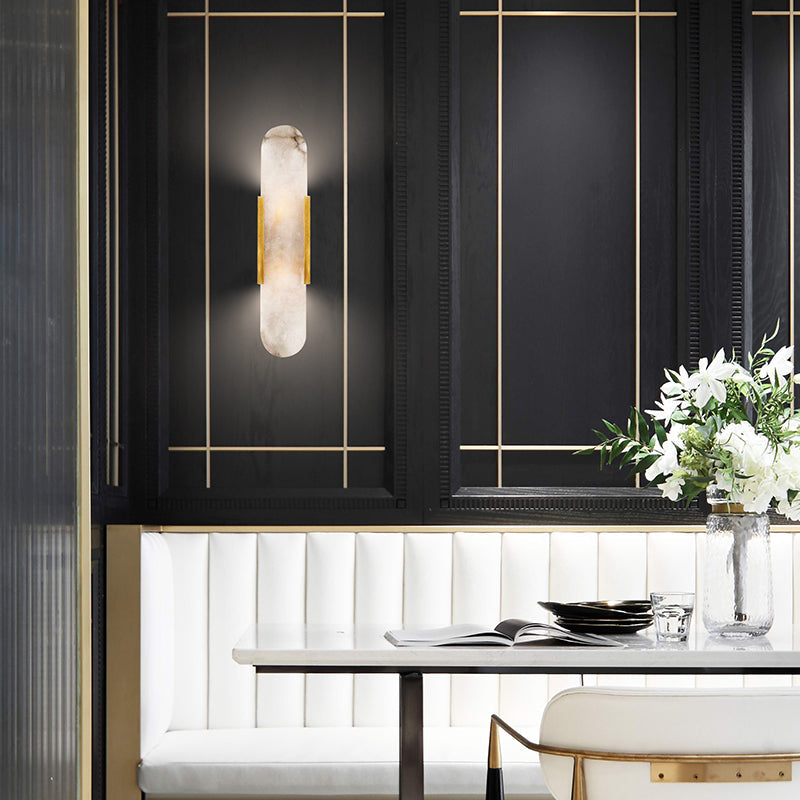 Wall Lamp Melange Elongated Alabaster