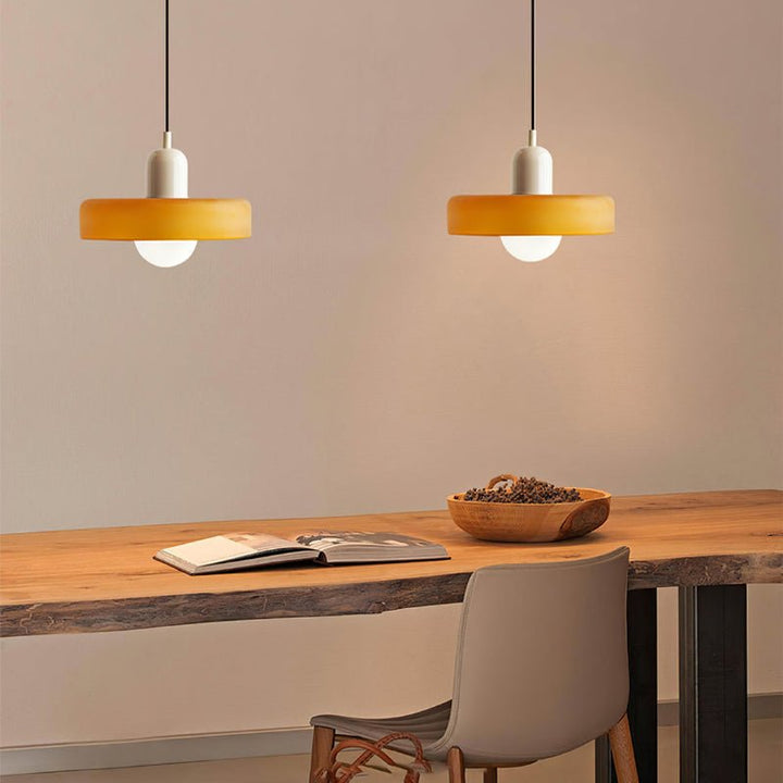 Bauhaus Suspension in Colored Glass