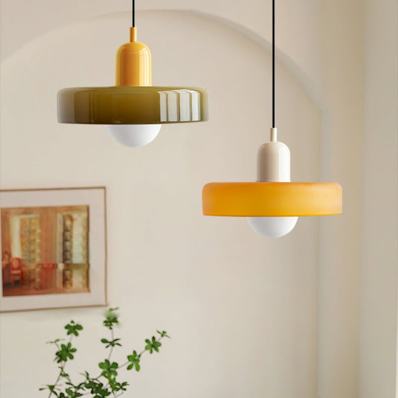 Bauhaus Suspension in Colored Glass