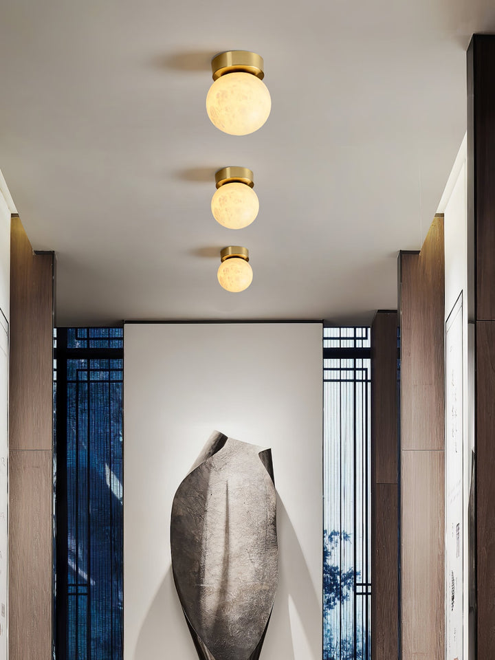 Moon Alabaster Ceiling Lamp
