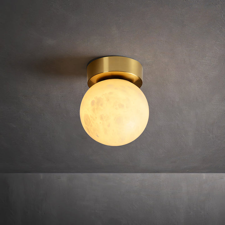 Moon Alabaster Ceiling Lamp