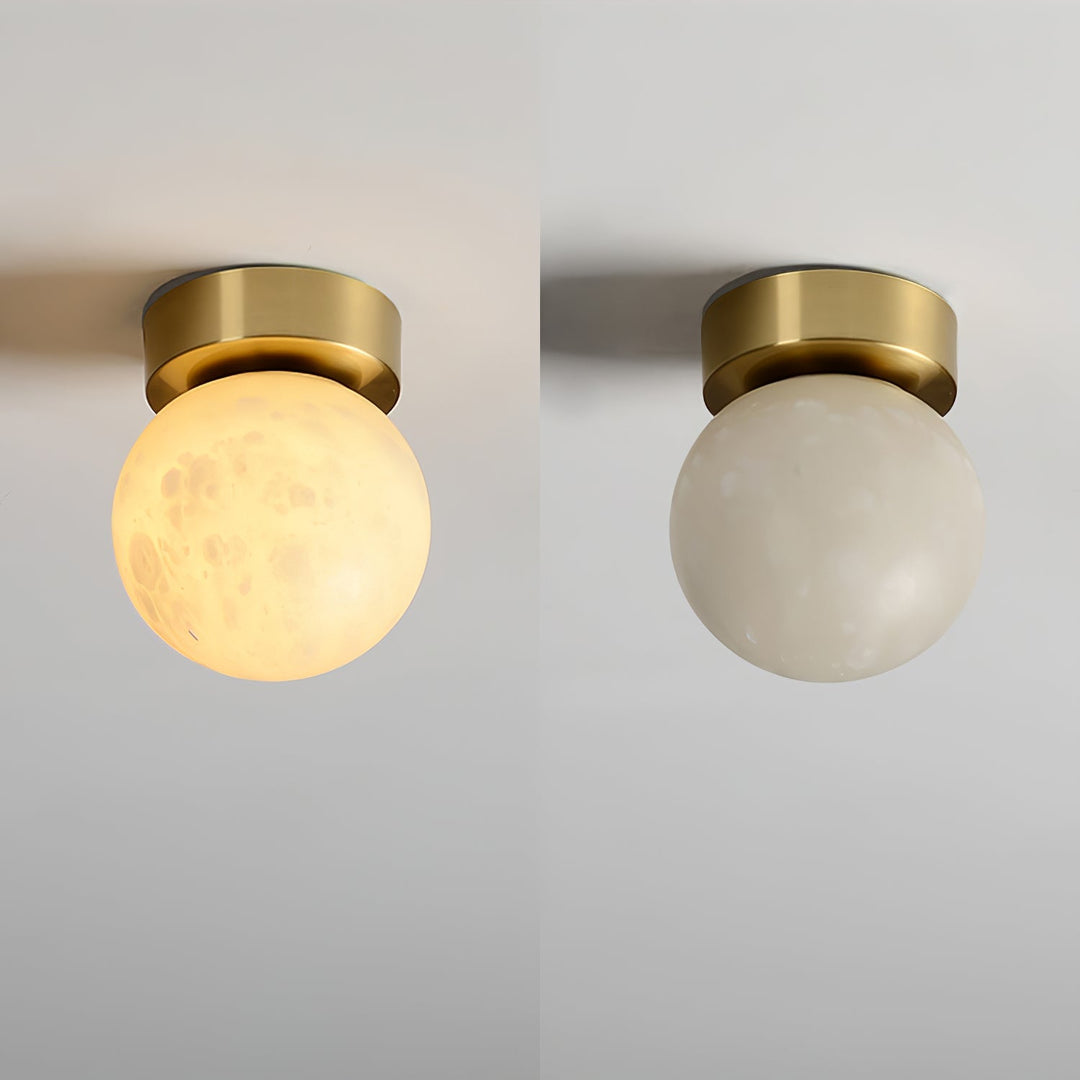 Moon Alabaster Ceiling Lamp