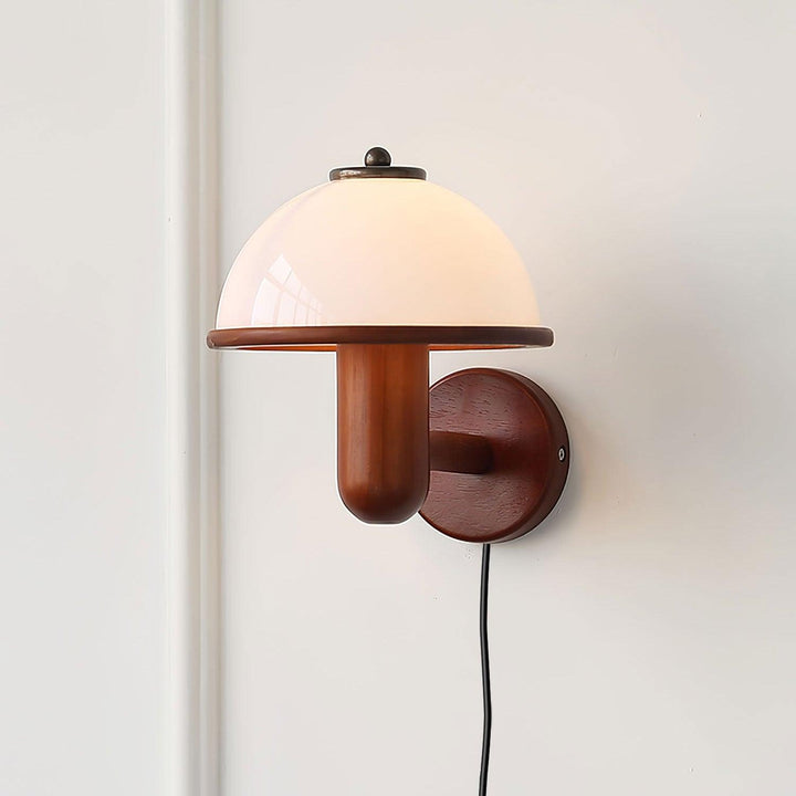 Mushroom Wooden Wall Lamp