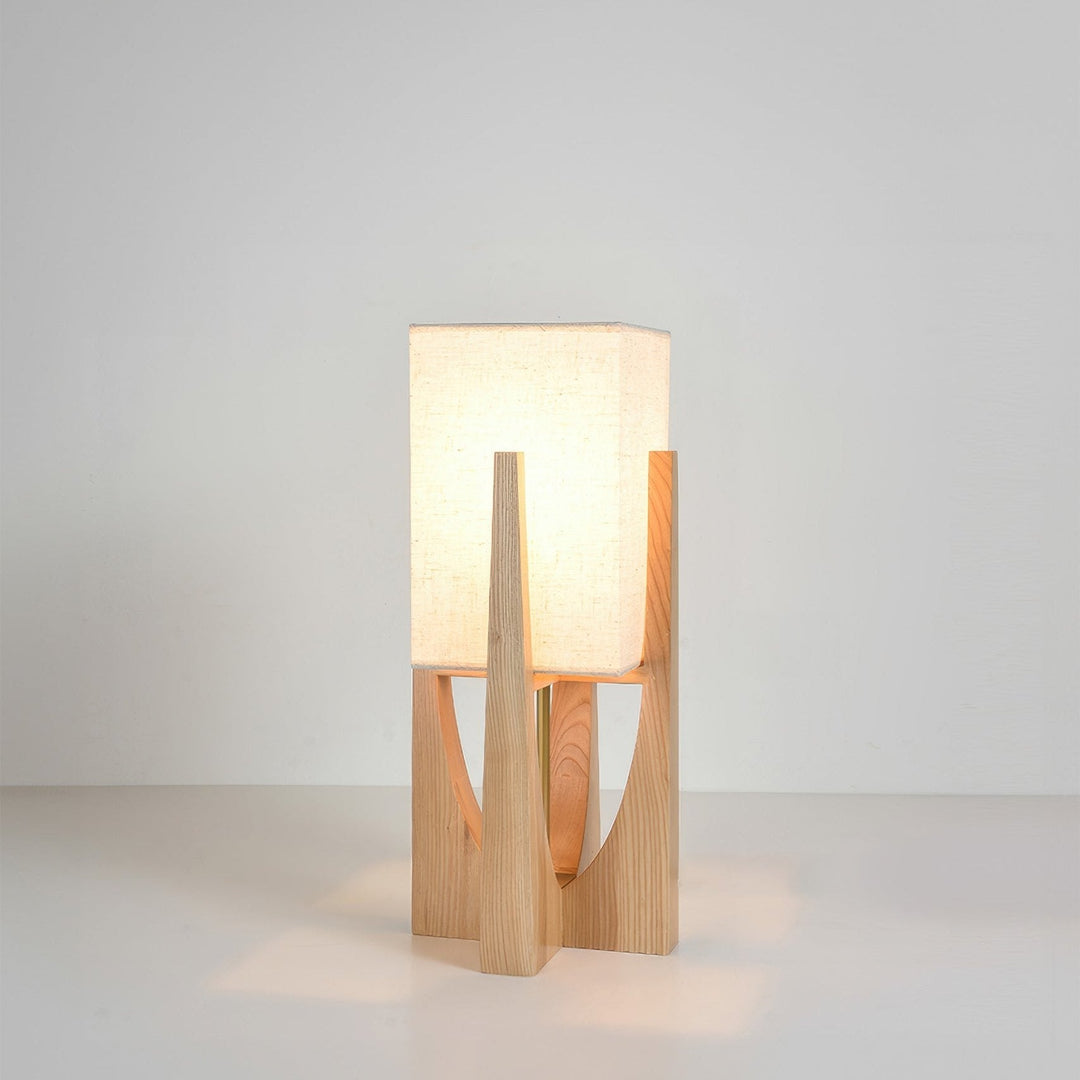 Japanese style walnut floor lamp simple solid wood lamp