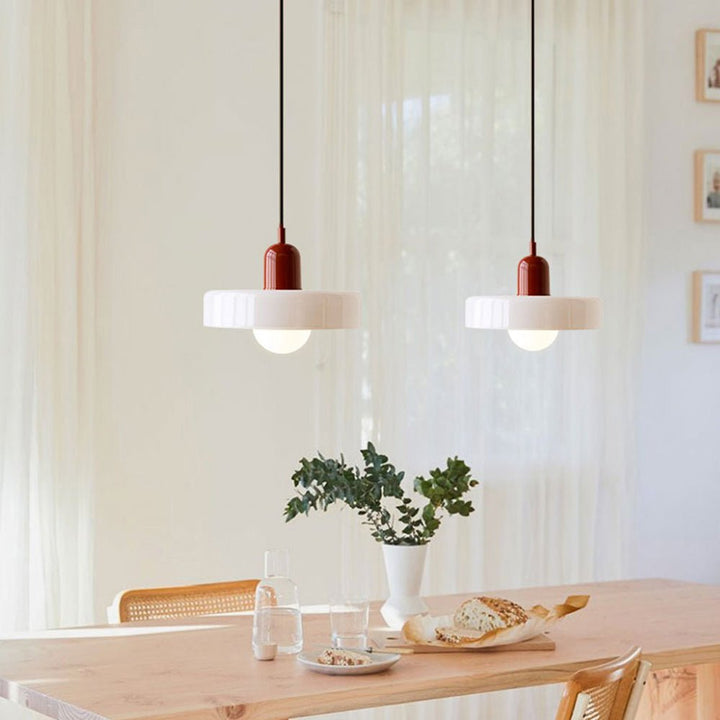 Bauhaus Suspension in Colored Glass