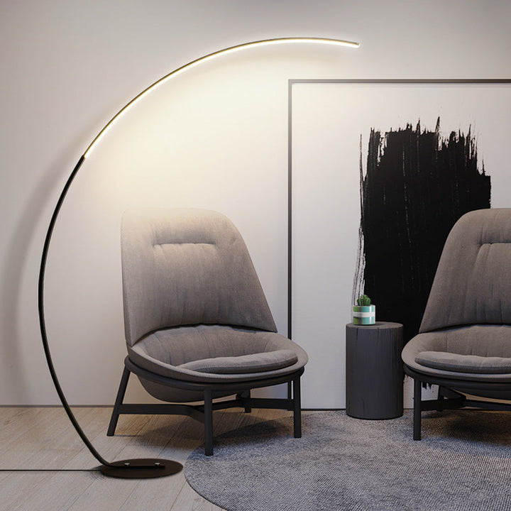 Ardorus large curved floor lamp