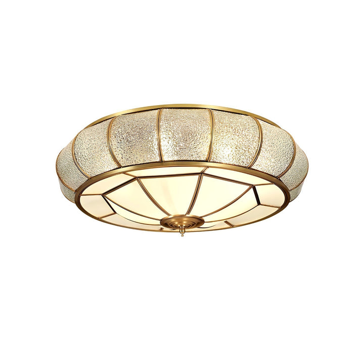 Round Glass Ceiling Lamp with Texture
