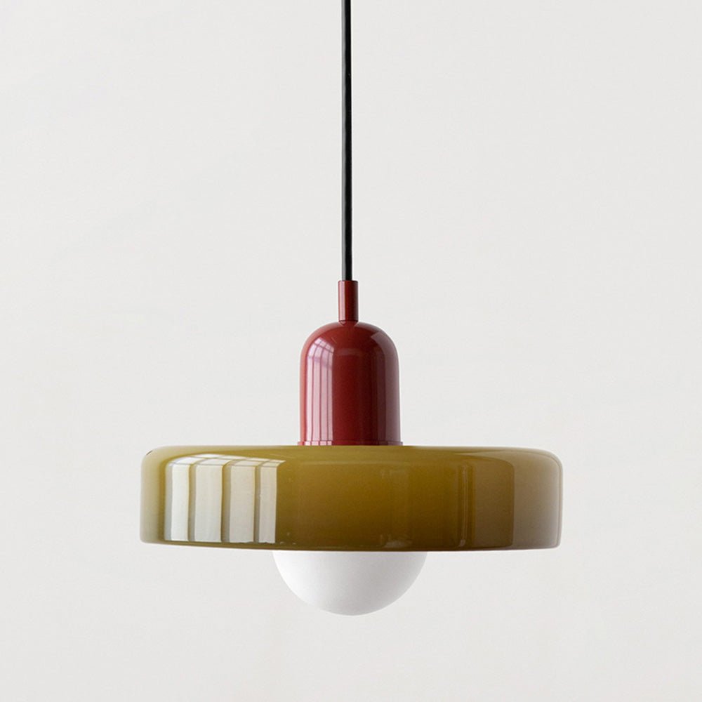 Bauhaus Suspension in Colored Glass