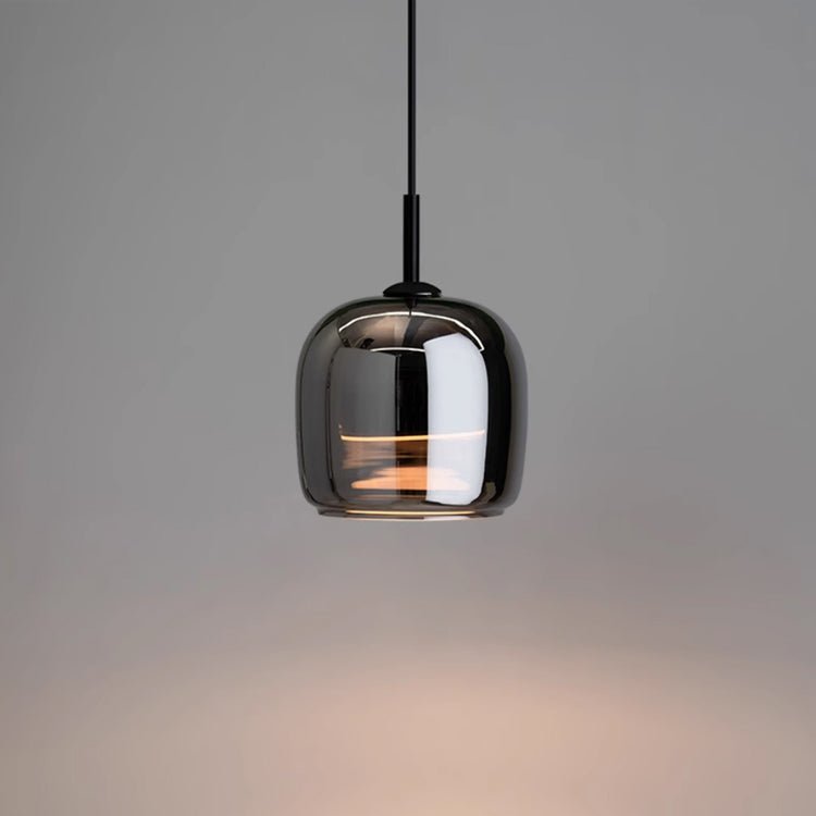 Scandinavian Black Glass Pendant Light