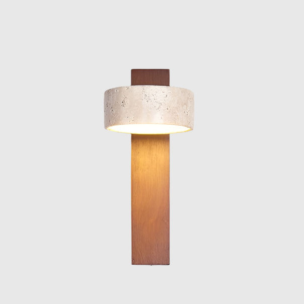Wabi Sabi Travertine Wall Lamp Broken White