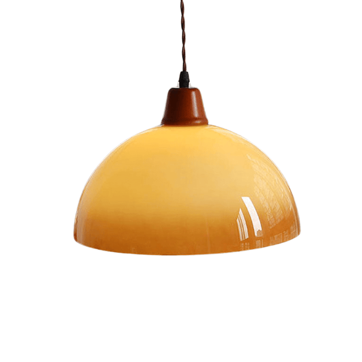 Amber Glass Farm Pendant Light