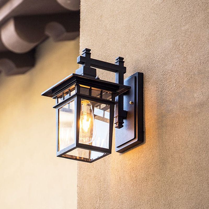 Alessio Black Deco Outdoor Wall Lamp