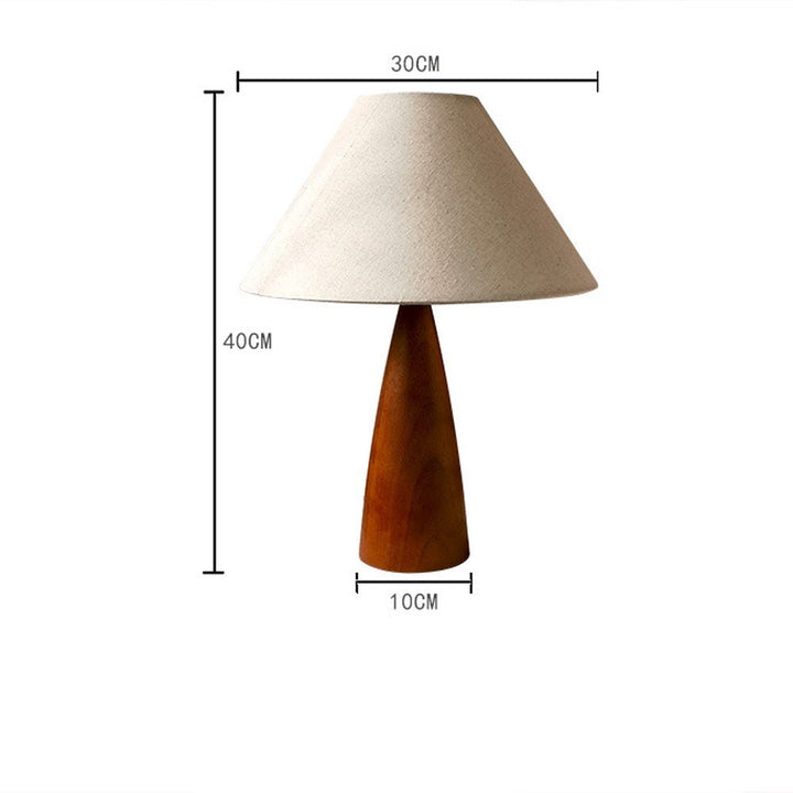 Solid Wood Table Lamp in Century Style