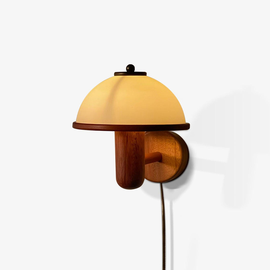 Mushroom Wooden Wall Lamp