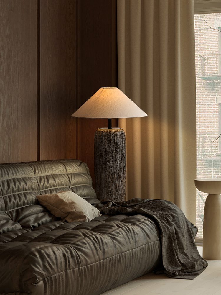 Weathered Wooden Floor Lamp