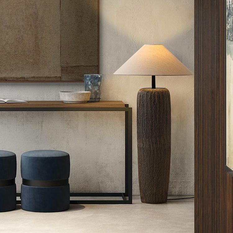 Weathered Wooden Floor Lamp
