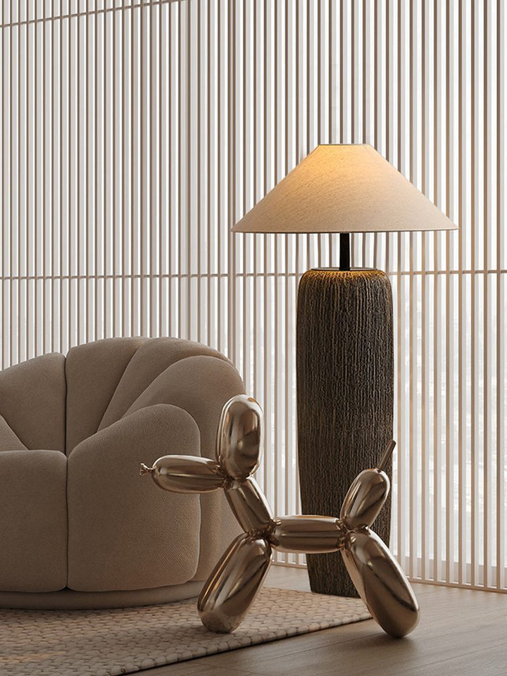 Weathered Wooden Floor Lamp