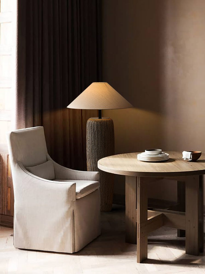 Weathered Wooden Floor Lamp