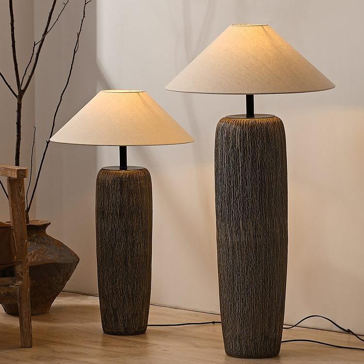 Weathered Wooden Floor Lamp