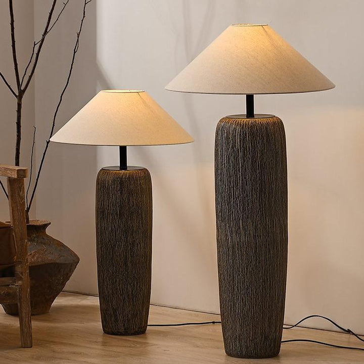 Weathered Wooden Floor Lamp