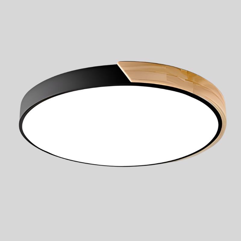 Scandinavian Wooden Macaron Round Ceiling Lamp