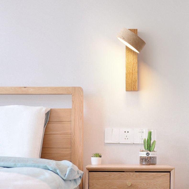 Wabi Sabi Travertine Wall Lamp Broken White