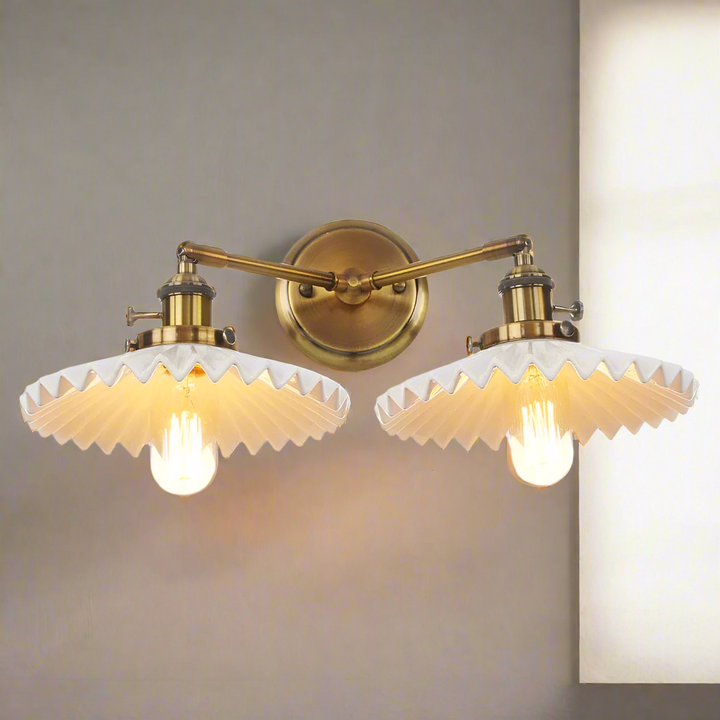 Antique Ceramic Double Lamp