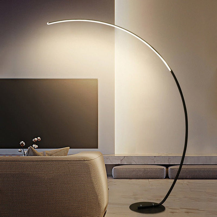 Ardorus large curved floor lamp