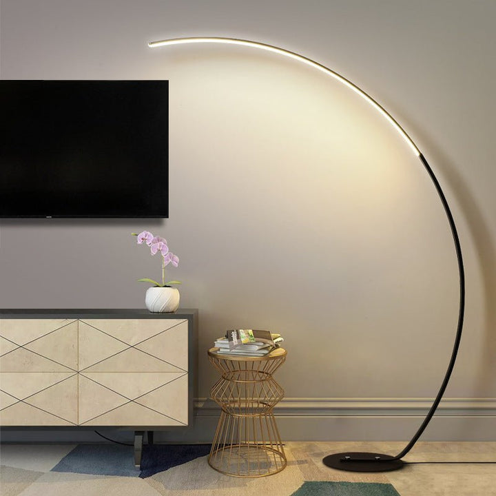 Ardorus large curved floor lamp