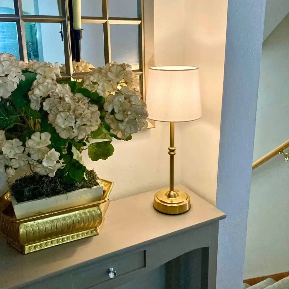 Wireless Retro Fabric LED Table Lamp