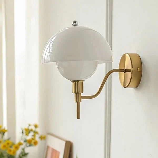 Mushroom Wall Lamp Cream