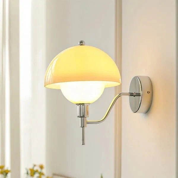 Mushroom Wall Lamp Cream