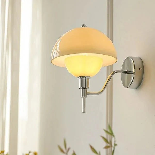 Mushroom Wall Lamp Cream