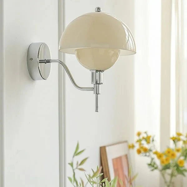 Mushroom Wall Lamp Cream
