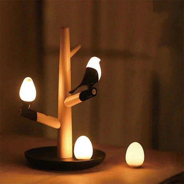 Rechargeable LED Sensor Table Lamp in Wood Ekster