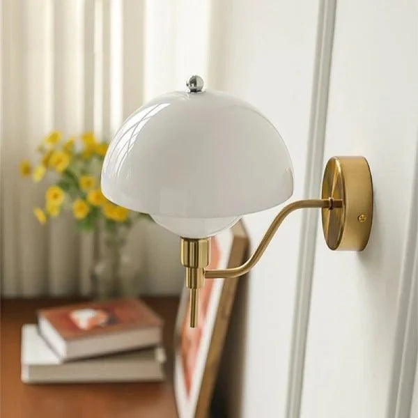 Mushroom Wall Lamp Cream