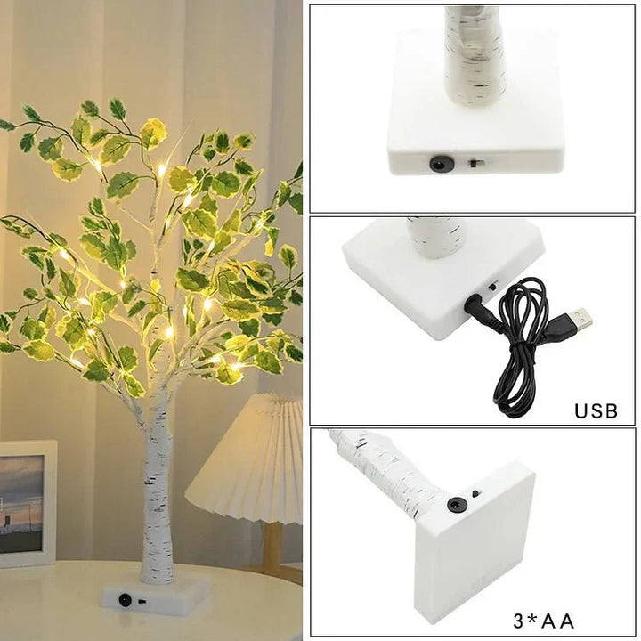 LED Christmas Tree Green Leaves Lighting