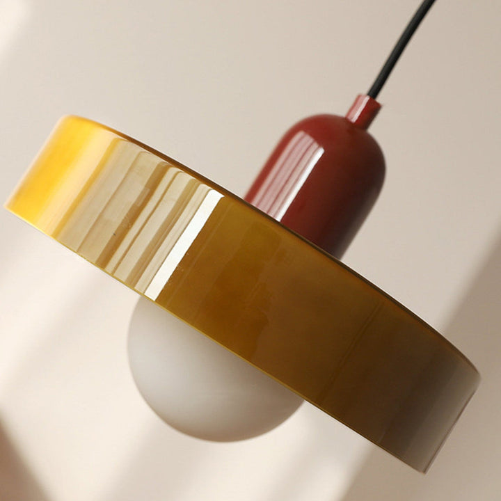 Bauhaus Suspension in Colored Glass